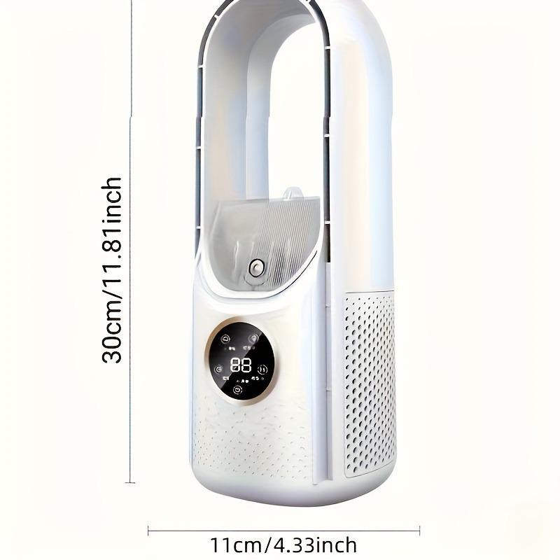 2025 New Bladeless Fan Leafless Spray Fan Usb Mute Desktop Bedroom Night Light Humidifying Electric Fan Portable Camping Fan New