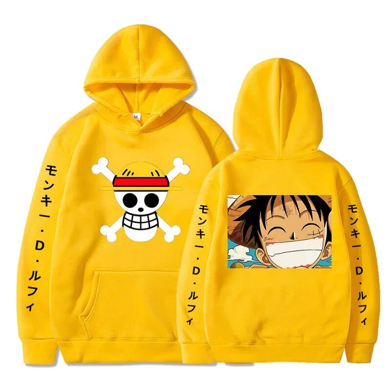Anime Street Clothing 2024 New Luffy Hoodie Men's and Women's Hip Hop Top Casual Sports Shirt