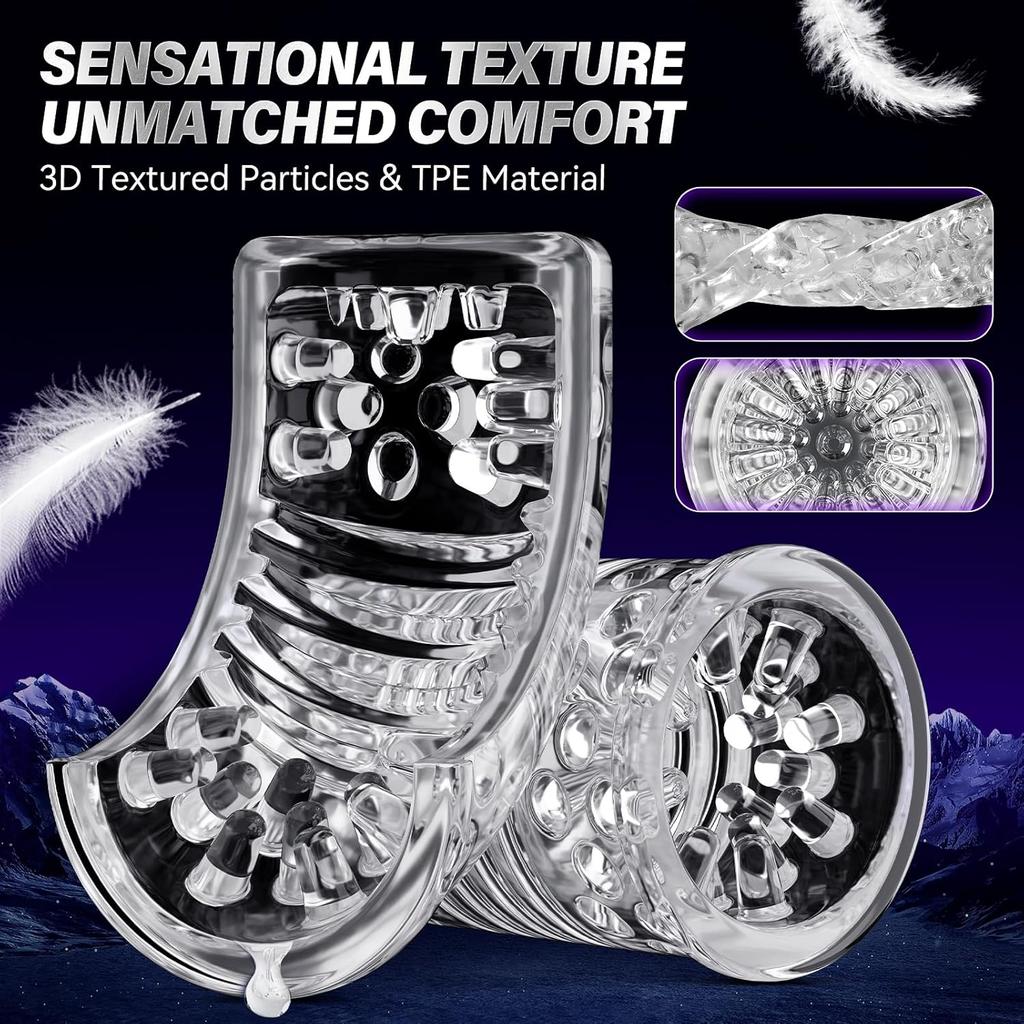 Automatic Male Masturbator Sex Toys for Men - Adult Toy Male Sex Toys with 7 Thrusting And 7 Rotating Modes Hands Free Pocket Pussy Sex Toys