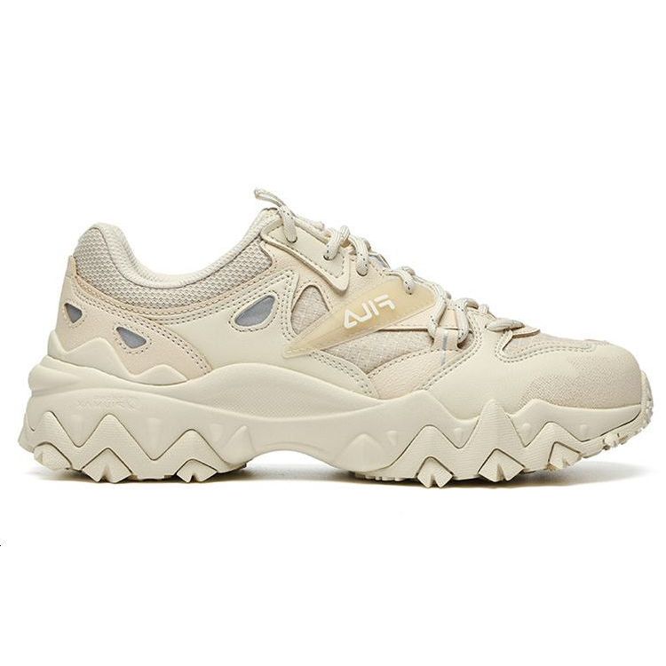 Fila Oakmont 2 Mesh Fabric Synthetic Leather TPU Leather Retro Sports Low-Top Lifestyle Shoes Women Sneaker Beige F12W232133FAG