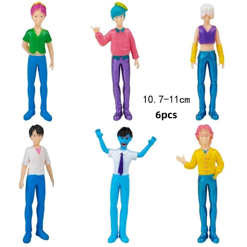 5/6/12 Pcs Anime Kpop Demon Hunters Figure Model Toy Cartoon Gaming Peripherals Desk Decoration Collection Figures Model Toy Gift
