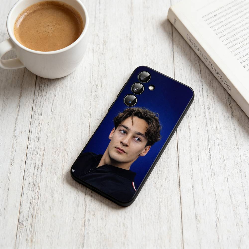 G-George Russell Phone Case For Samsung Galaxy A73,A72,A71,A70,A53,A52,A51,Soft Silicone Black Cover