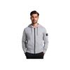 Moletom com Capuz e Zíper Manga Longa Masculino Moletom Cinza Pérola K1S1561000-42S0051-V0061