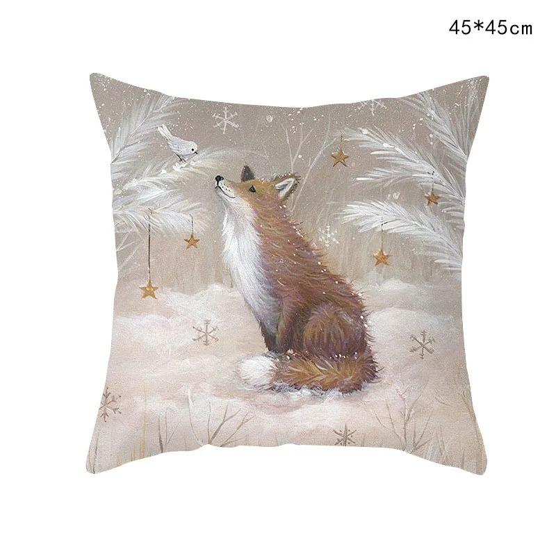 Christmas Themed Pillowcases Car Accessories Office Santa Claus Living Room Sofa Home Pillowcases
