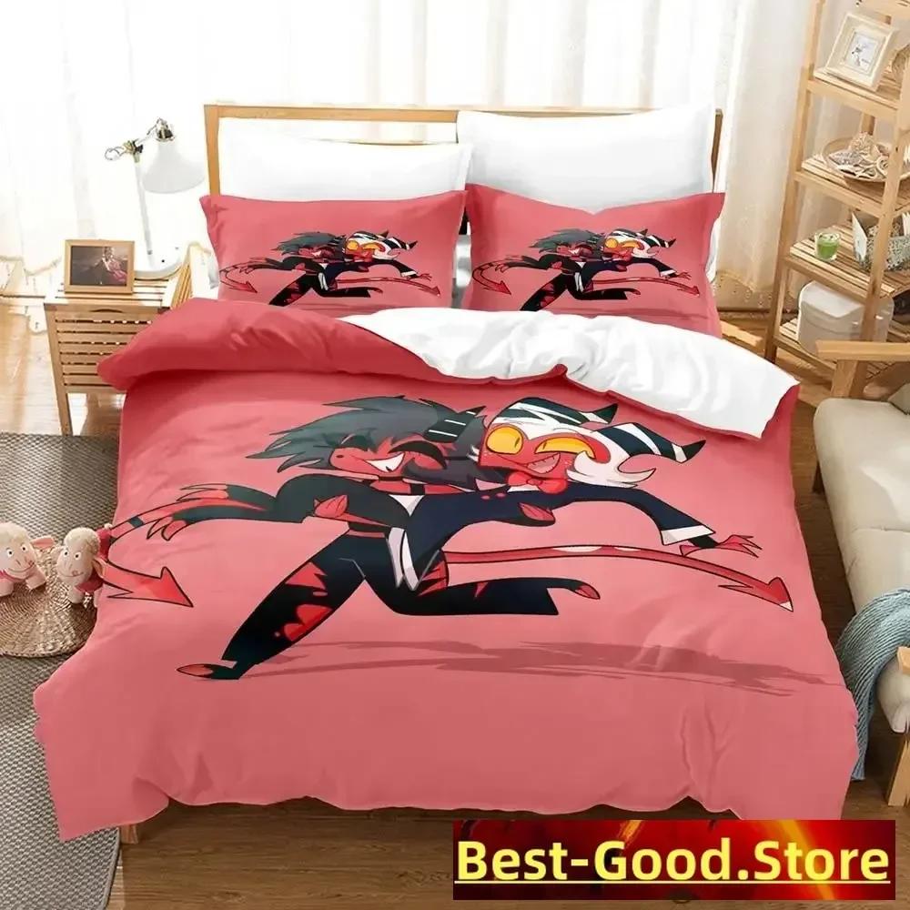 Moxxie Boss Anime Parure 3D Printed Bed Set Duvet Cover Pillowcase Bedding Set Linen Sheet Quilt Cover Full Queen King Size