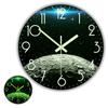 Earth And Moon Planet Luminous Wall Clock For Bedroom Astronomy Home Decor Universal Lunar Surface Glow In The Dark Wall Clock