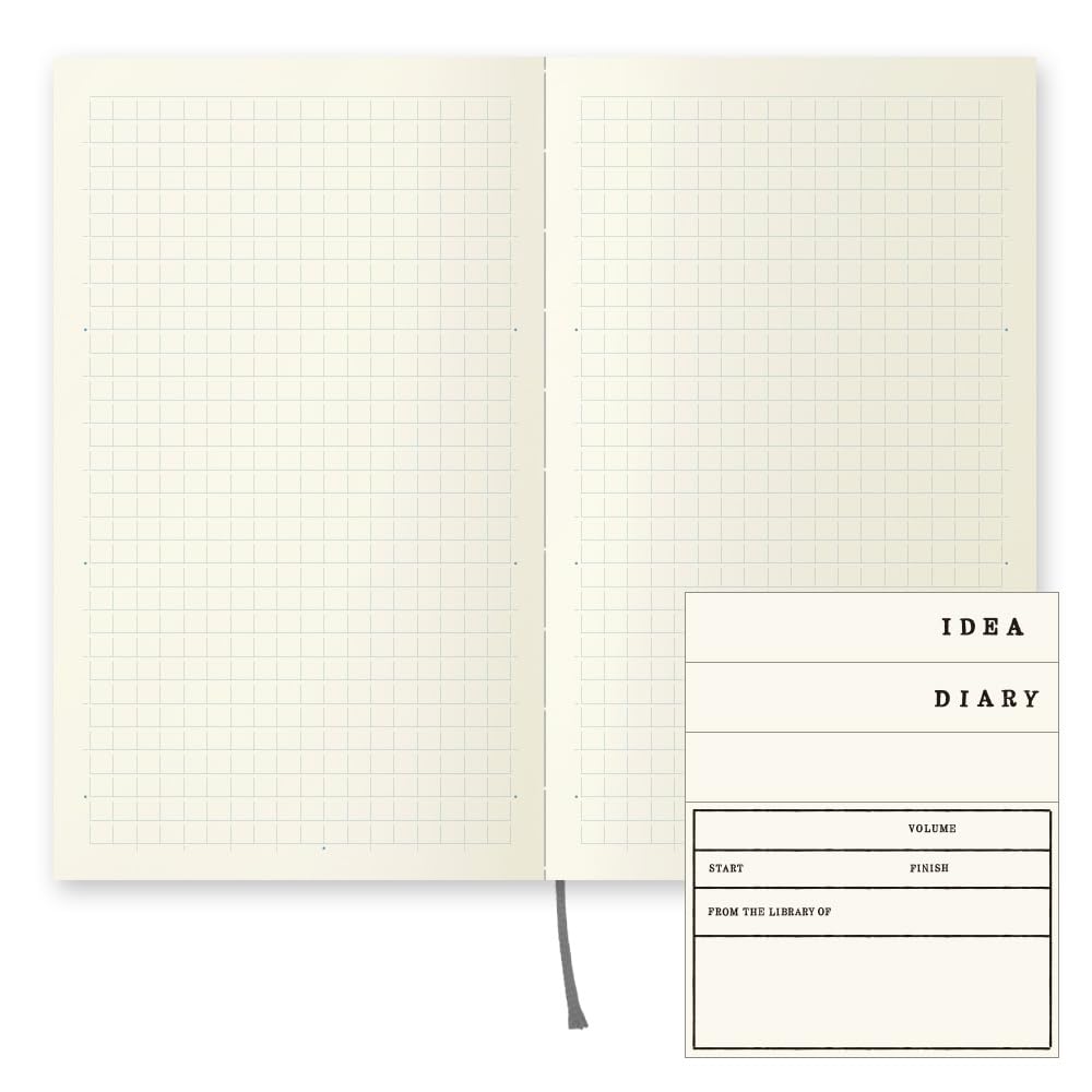 DESIGNPHIL MIDORI MD Grid Lines Notebook 15292006 Notebook, Shinsho, + Cover,