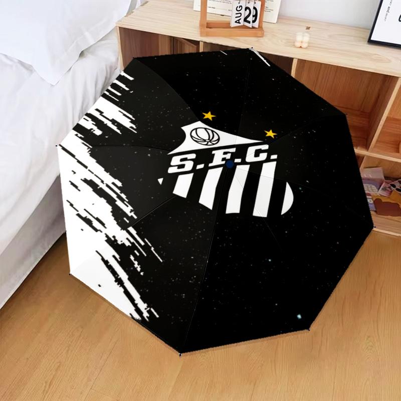 1PC Powerful Football Crest Design Printed Umbrella Folding umbrella, automatic umbrella 8-Frame for Travel, camping Fan gifts Christmas Gifts
