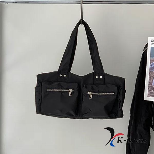 Drum Two-Pocket Nylon Tote Bag (4 Colors)