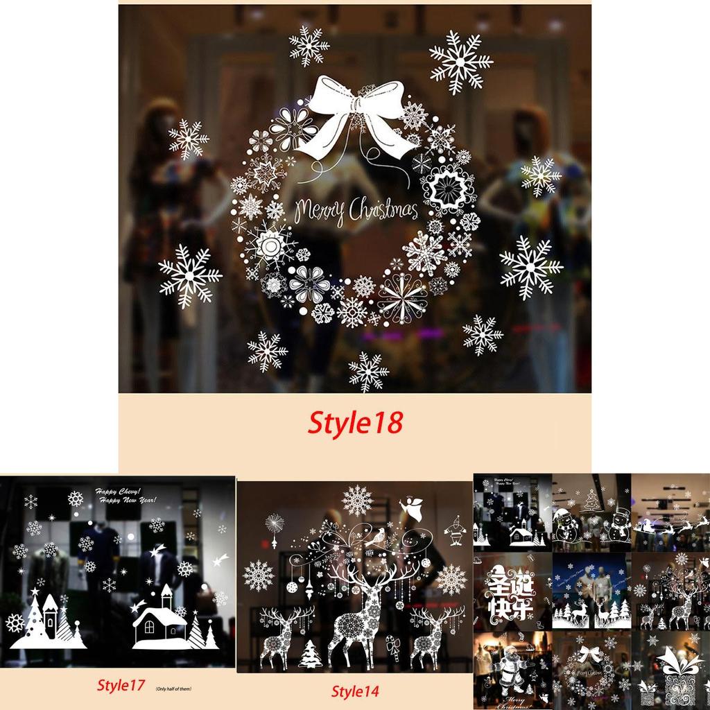 Timeless Design Removable Santa Claus Window Door Wall Sticker Vinyl Decal For Xmas Home Decor