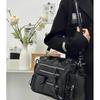 Punk Style Large Capacity Tote Bag With Zipper Closure For Daily Use