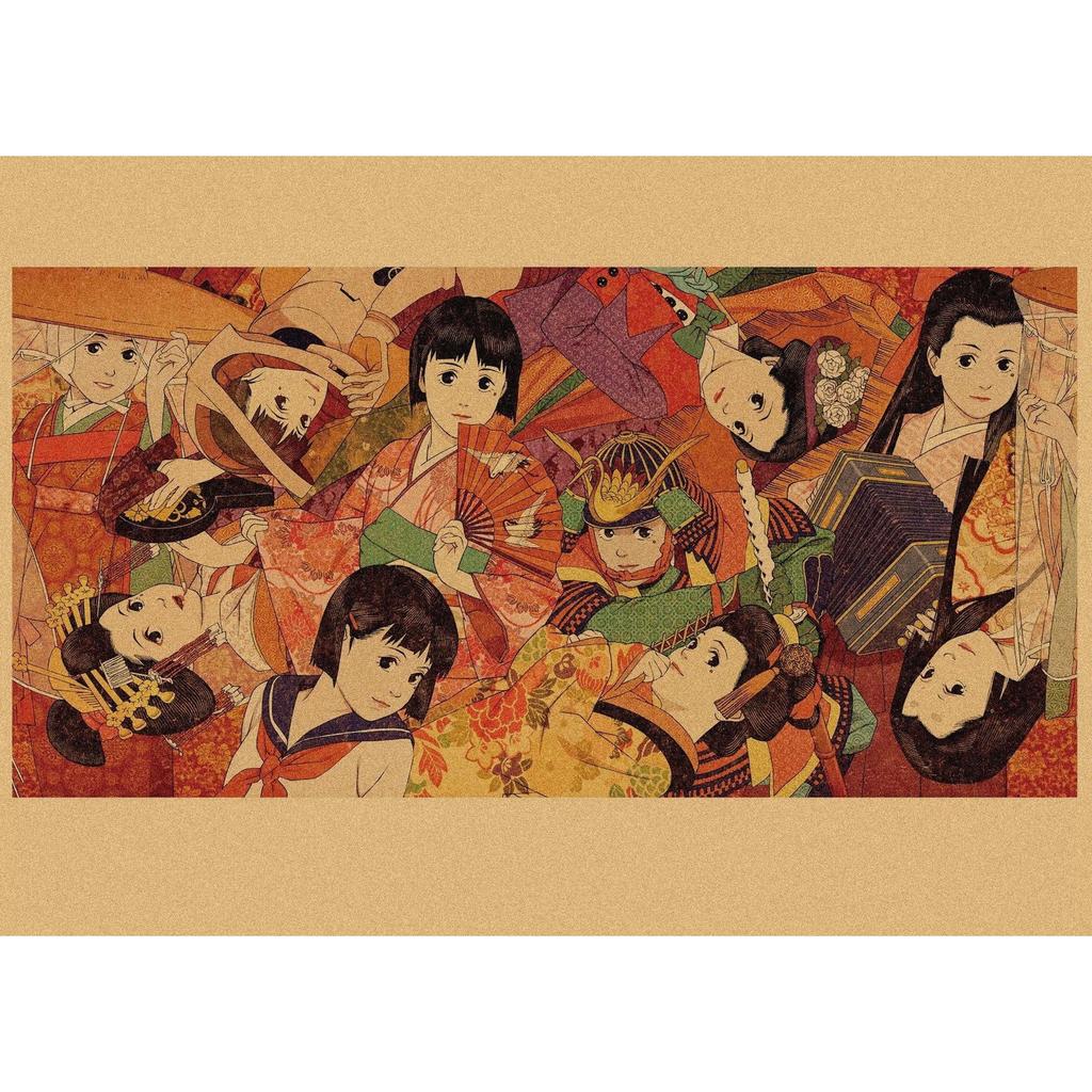 Retro Kraftpapier Poster: Satoshi Kon Collection - Tokyo Godfathers, Millennium Actress, Paprika, Perfect Blue, Reincarnation 265
