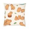 Capybara Yuzu Onzen Bath Pattern Square Pillow Case Home Decorative Cushion Cover Throw Pillow For Car Double-Sided Printing