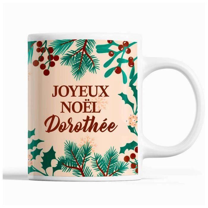 Mug - Noël Dorothée - Beige - 325 ml - Résistant lave-vaisselle et micro-onde