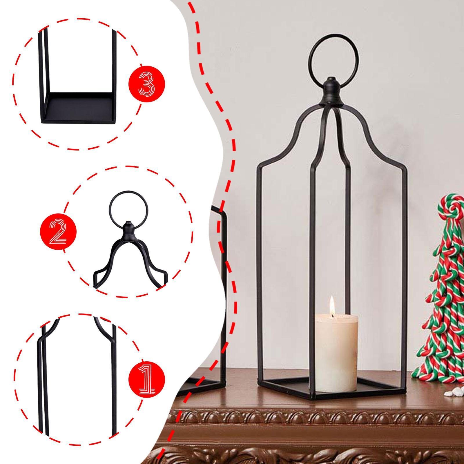 

Подсвечник-фонарь Домашний декор Орнамент Металлическая подставка для свадебного приема на открытом воздухе L