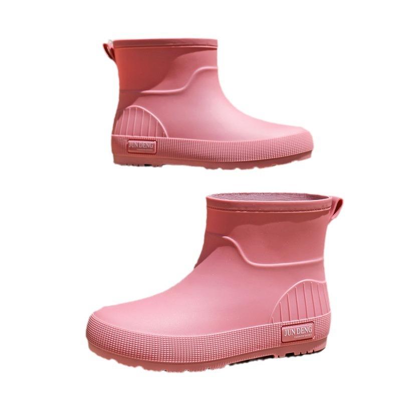 British short women's rain boots fashionable outdoor rain shoes wading shoes thickened waterproof shoes non-slip flat women's water shoes rubber shoes