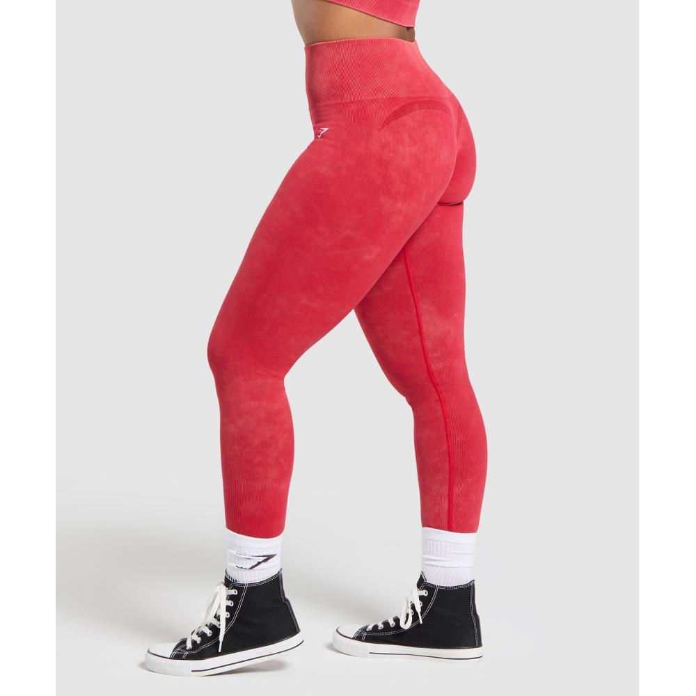 Gymshark Gains Seamless Leggings Carmine Red B9a1z Rb2q