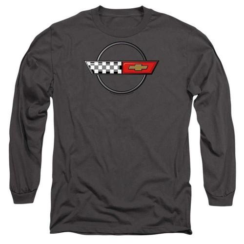 Chevrolet Unisex Adult 4Th Gen Vette Logo Long-Sleeved T-Shirt