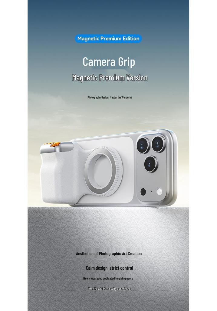 Magnetic Handheld Stabilizer with Bluetooth Zoom and Switchable Lens for Portable Photography