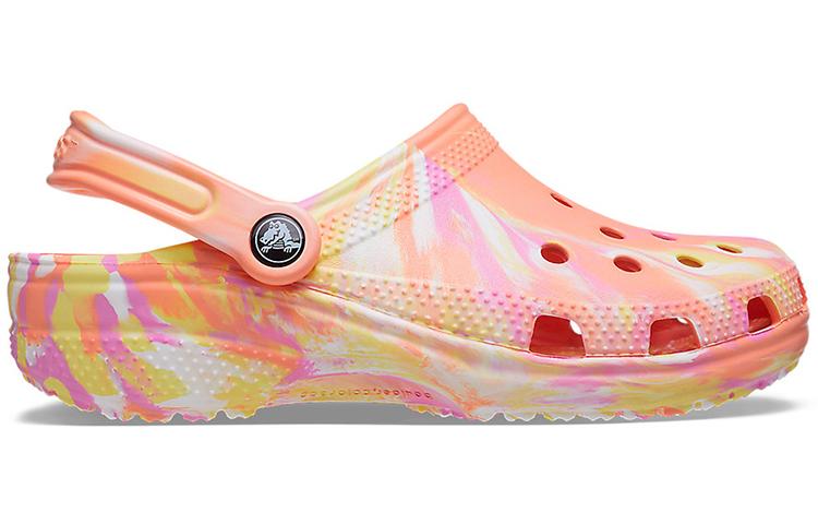 Crocs Classic Clog Marble Beach Sports Unisex Red Multi Color Sandals 'Red' 206867-83F