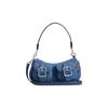 Ashton 25 Silver Hardware Multi-functional Fabric Messenger Bag Medium Female Indigo