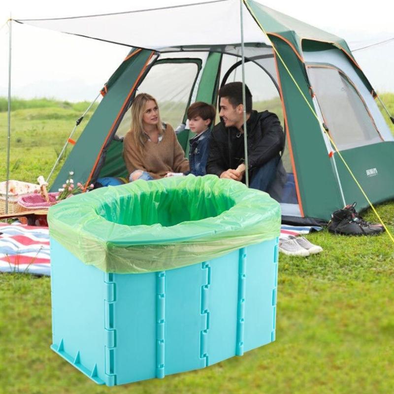 Multipurpose Toddler Toilet Seat Outdoor Camping Portable Potty Folding Kids Travel Toilet for Car Travel Use Enduring