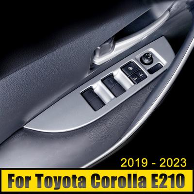 For Toyota Corolla E210 2022 2023 Hybrid ABS Car Door Armrest Panel Window Switch Lift Buttons Cover Trim