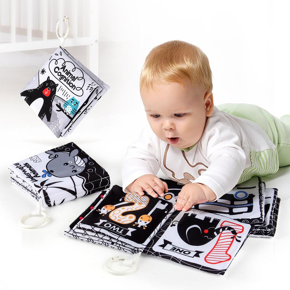 5 Pages 10 Sides Black And White Baby Cloth Book Tear Baby Cloth Book Early Education Toys