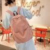2025 New Corduroy Solid Color Backpack Female College Students 'schoolbag Simple Korean Style Japanese