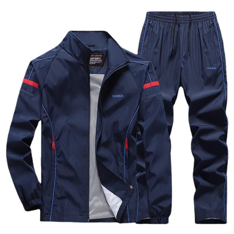 Spring Autumn Men 'S Sportswear 2 Pieces Sets Sports Suit Jacket Sweatsuit Male Clothing Tracksuit