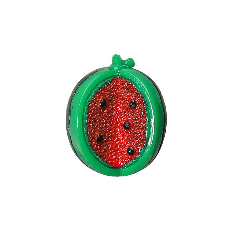 Mini Simulated Fruit Ornament Watermelon Avocado Grape Lemon Peach Micro Landscape Dollhouse Miniature Toy Car Decoration