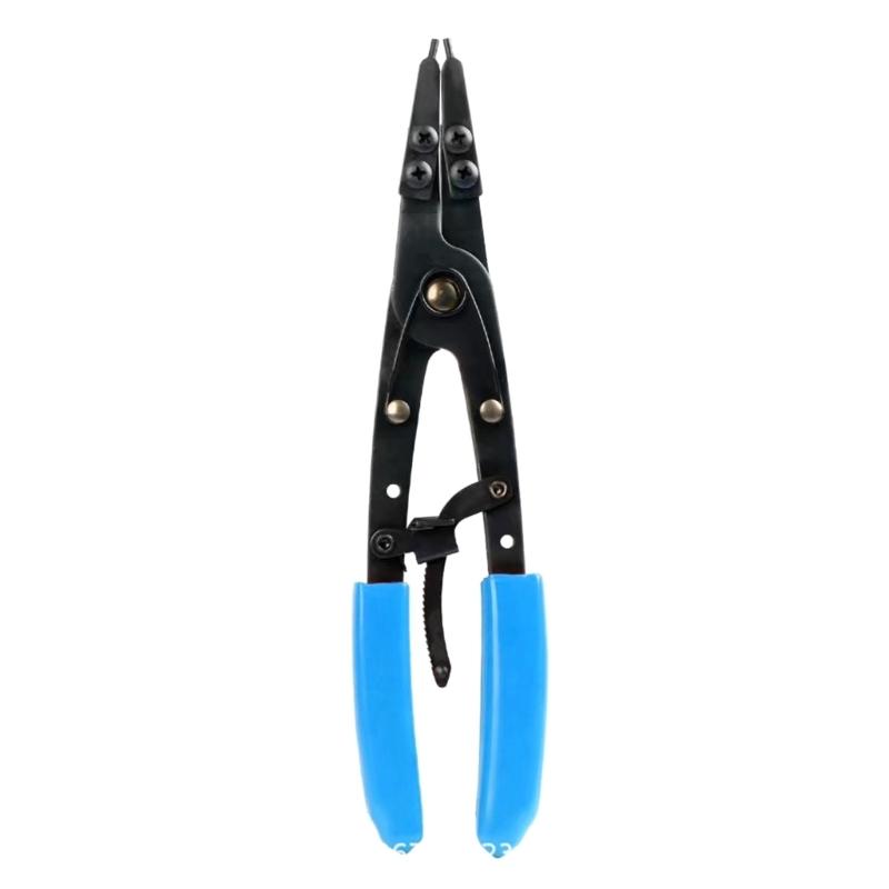 

Сверхпрочные плоскогубцы для стопорных колец со шпинделем, внутренние/внешние, для инструмента захвата с храповым механизмом фиксации светло-синий