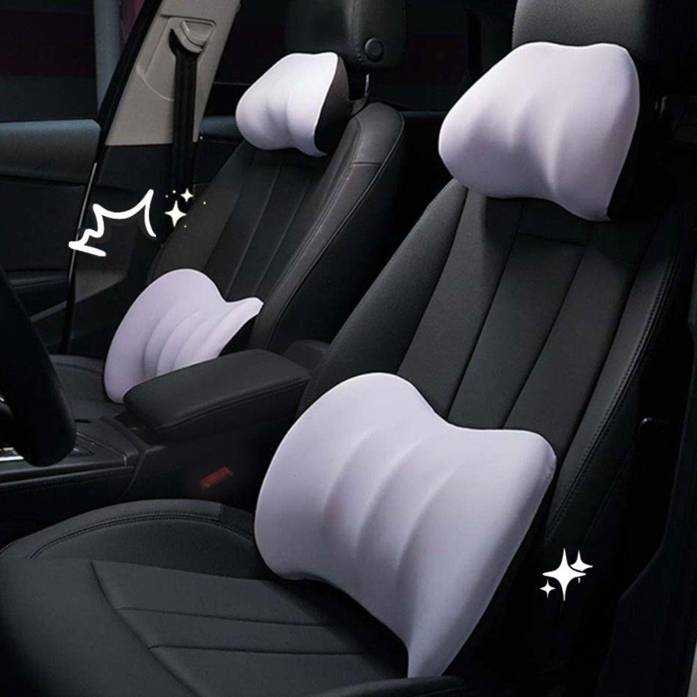 Backrest Design Car Seat Cushion Memory Cotton Neck Pillow Car Headrest Driving Support