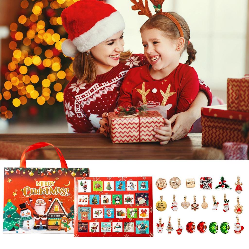 DIY Christmas Bracelet Advent Calendar 24 Day Christmas Bracelet Making Kit Craft Making Kit Gifts For Sister Teenagers Girls