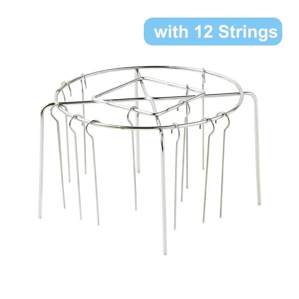 New Vertical Air Fryer Skewer Stand 12/24 String Detachable Grill Rack Easy to Use Stainless Steel Barbecue Skewer Bracket