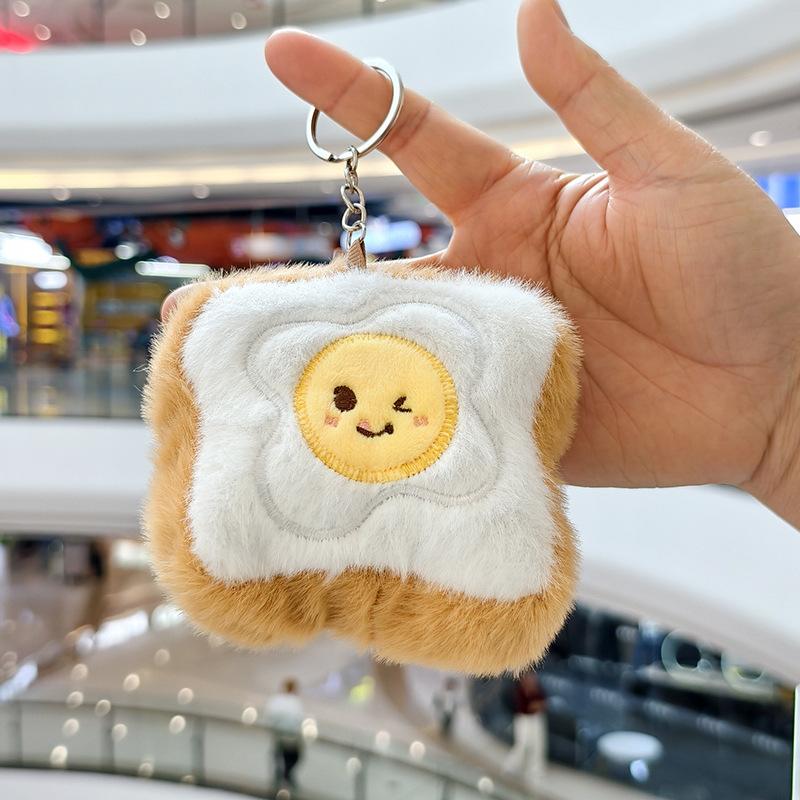 Cute Hamburgers French Fries Delicious Food Pendant Plush Stuffed Toy Doll Bag Pendant Keychain Jewelry Accessory Decoration