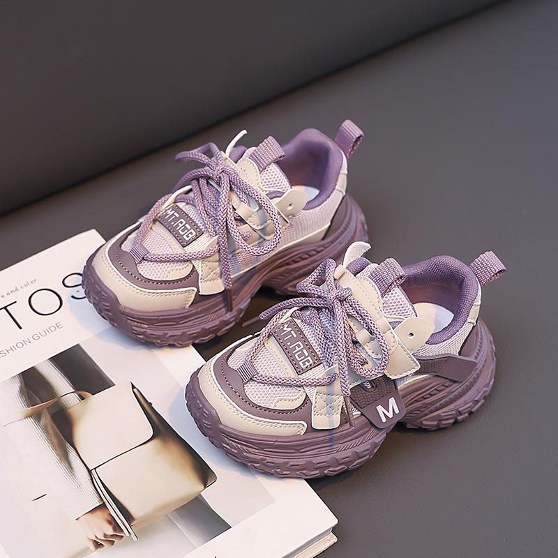

Girls shoes autumn 2025 new children s explosive sports shoes lightweight soft-soled dad shoes girls running older children 26
