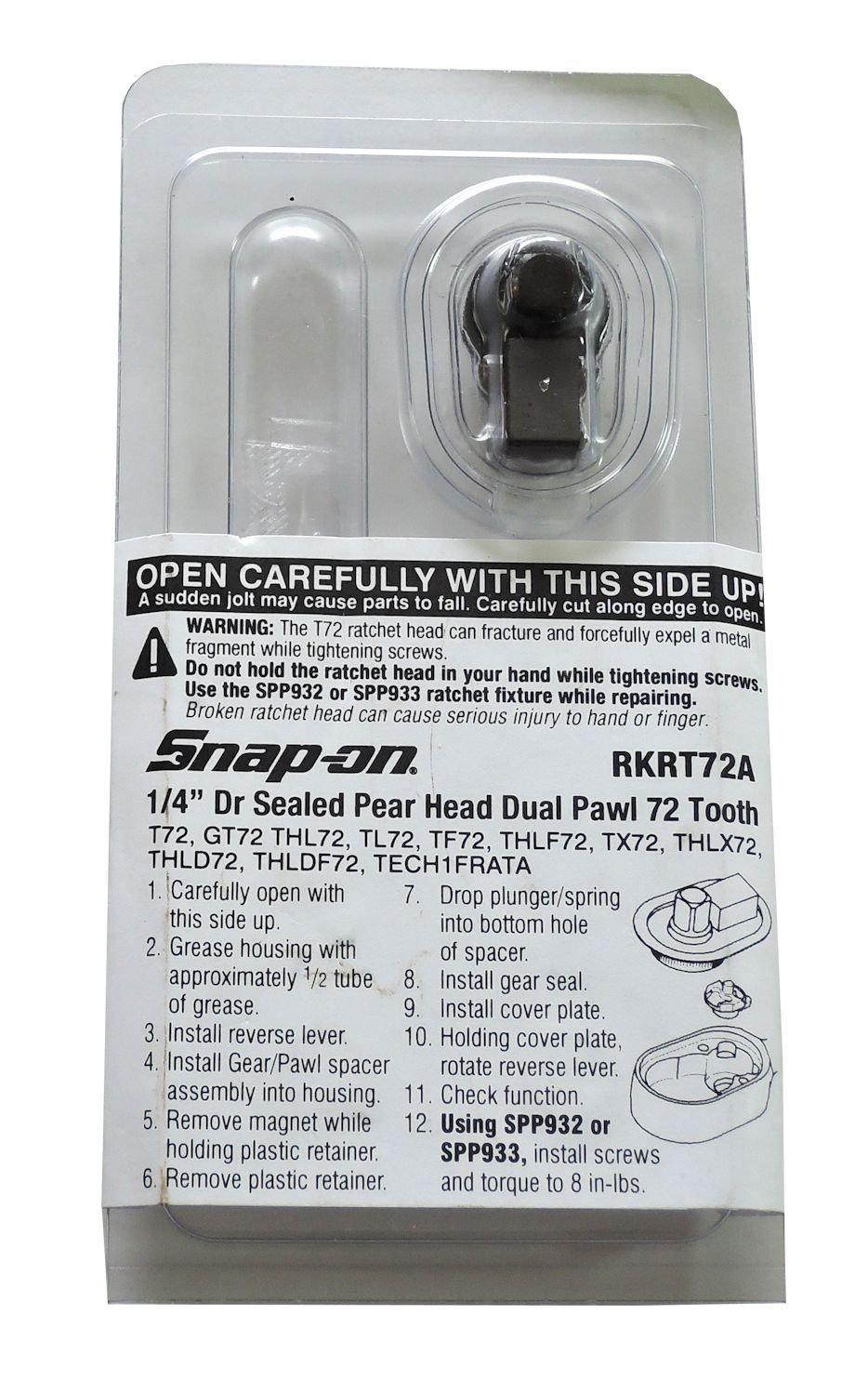 

Ratchet Repair 72 RKRT72A Snap-on Kit, 1/4 Drive, Gears,