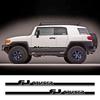 For Toyota FJ Cruiser 2PCS Long Door Side Stickers Vinyl Film PVC Decals Auto Exterior Decoration Tuning Accessories Strips