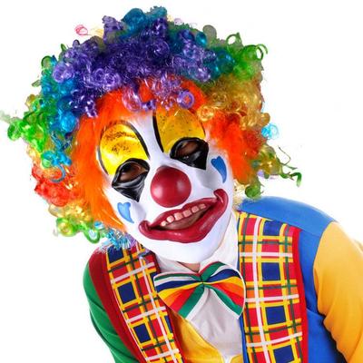 Masque de clown de fête de vacances avec perruque
