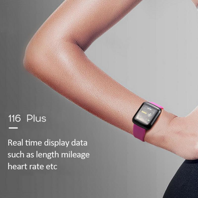 Bluetooth Smartwatch 116plus Smart Bracelet Fitness Watch 116 Plus Sports Wristband D13 Heart Rate Blood Pressure Pedometer