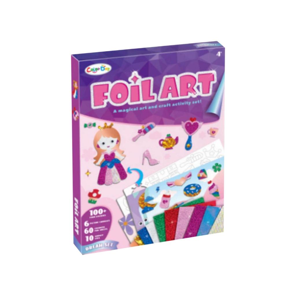 Foil Arts And Crafts For Kids Ages 4-8 -DIY & Princess Foil Foam Stickers Fun,Mess Free Kids Crafts,Creative Christmas Birthday Gifts Toys