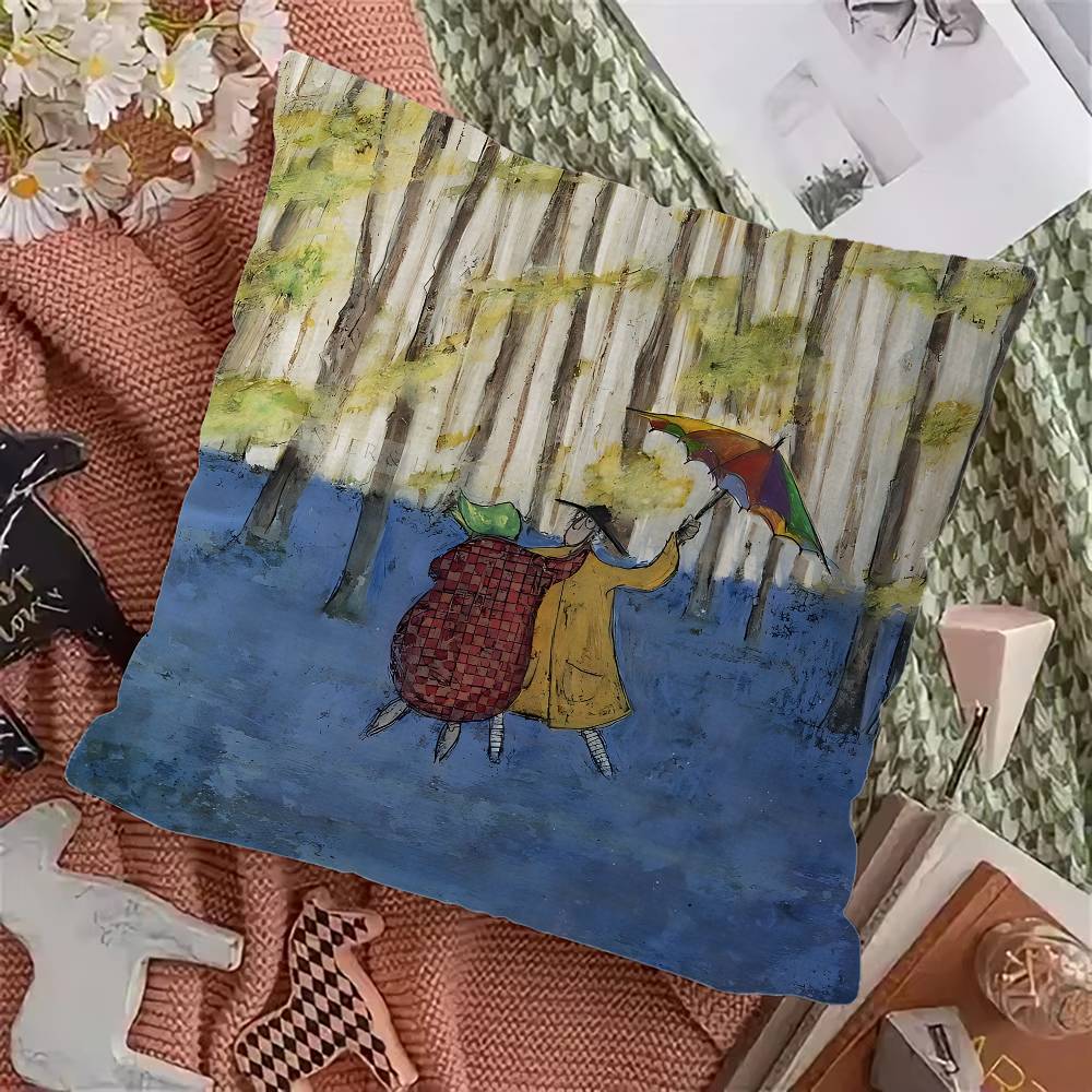 Sam Toft Art Abstract Landscape Pillow Cover for Bedroom Room and Living Room Sofa Decorative Cushion Cover