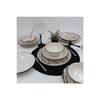 Anka 24 Piece Dinner Set For 6 People - Patterned Black Mesh