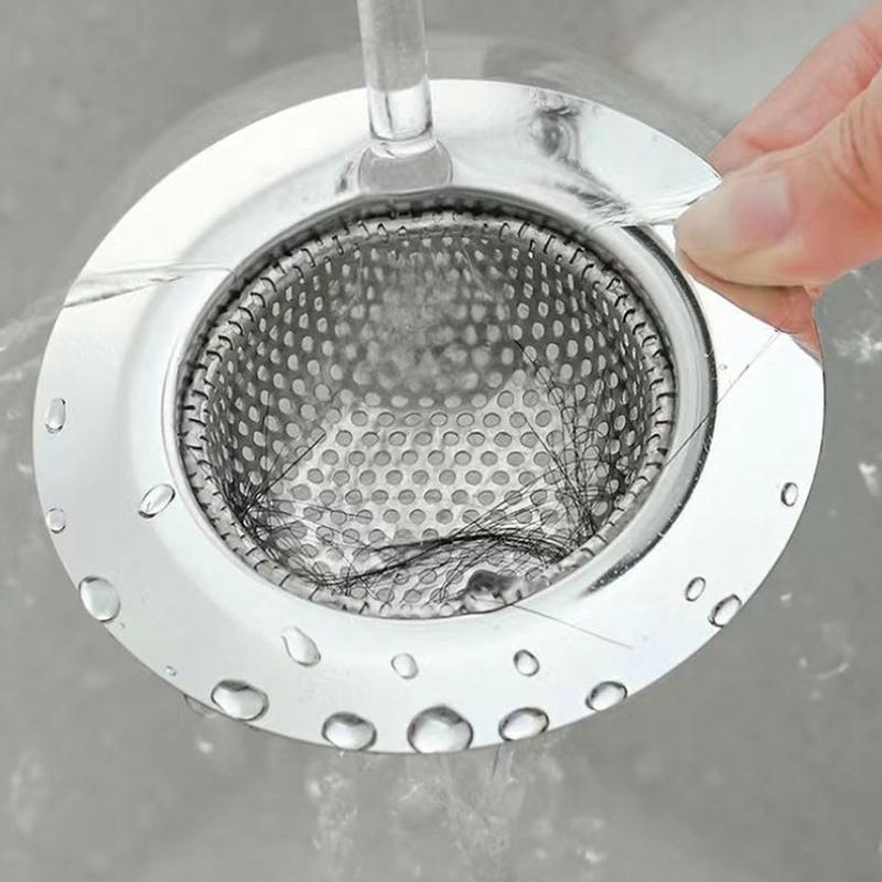1Pcs Kitchen Sink Filter Stainless Steel Mesh Sink Strainer Filter Bathroom Sink Strainer Drain Hole Filter Trap Waste Screen