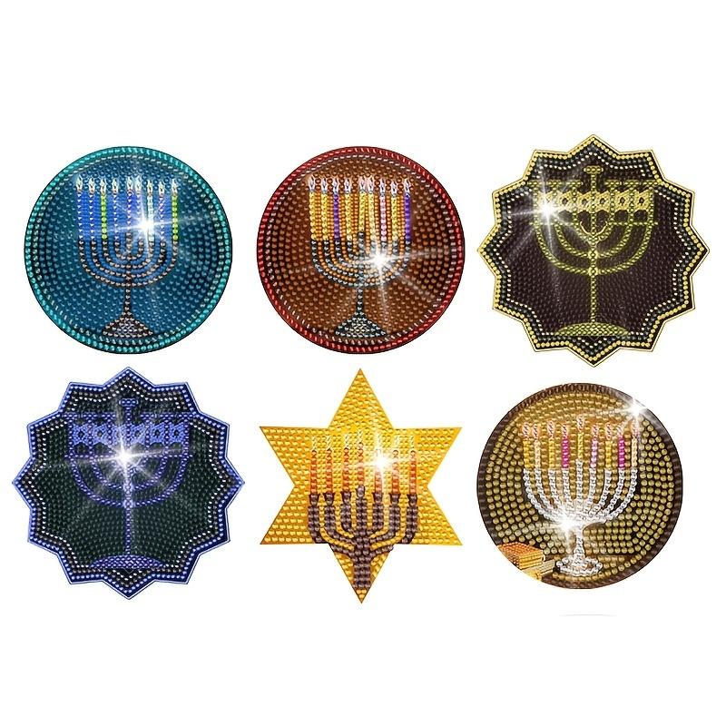 1 Set Christmas/Valentine's Day Diamond Painting Gift - DIY Full Diamond Acrylic Round Coaster Placemat