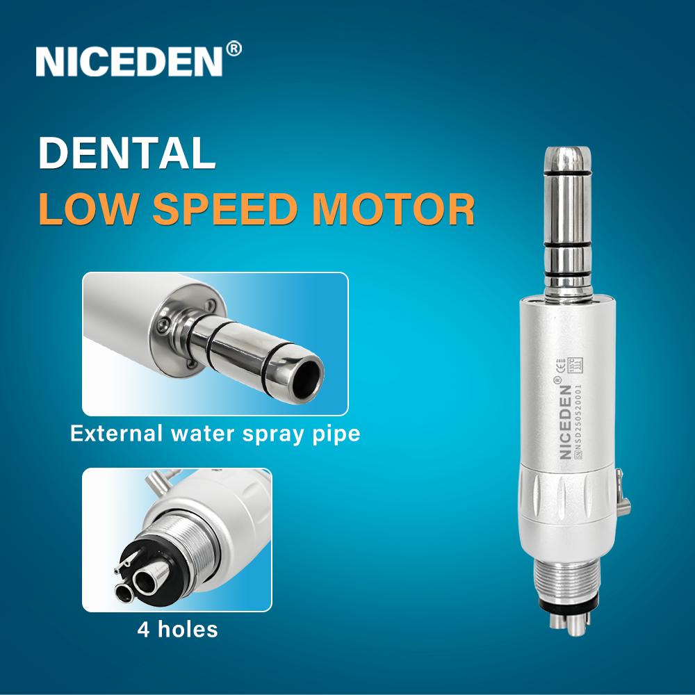 NICEDEN Dental Straight Nose Cone Low Speed Handpiece Straight 203C External Water E-type Straight Handpiece Dentistry Equipment