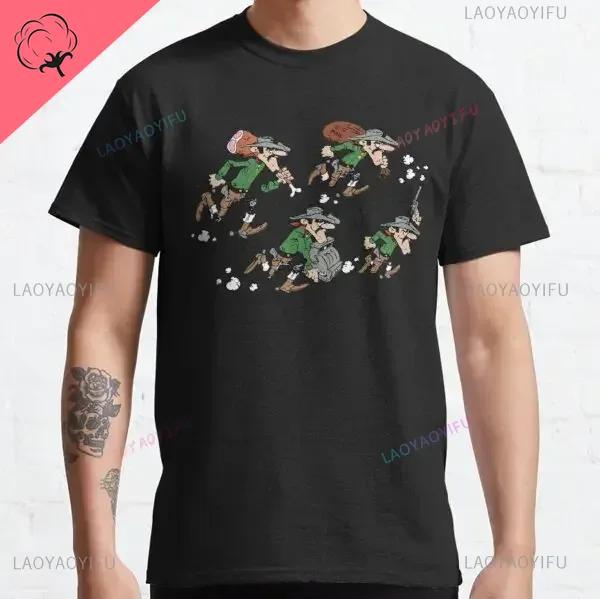 Kreslené tričko Lucky Luke Daltons Retro Tričko Grunge Pánské Oblečení Harajuku Anime Tričko Ropa Hombre Roupas Masculinas Trička