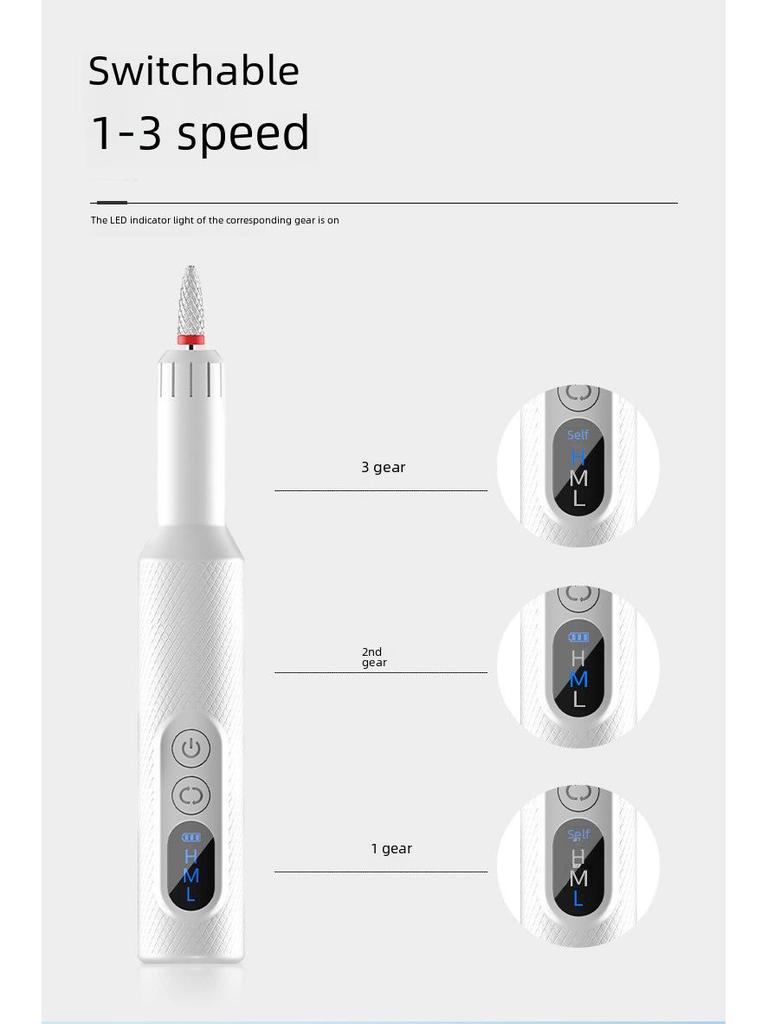 Electric Nail Polisher with Display Screen