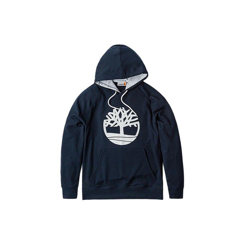 Timberland Tree Logo Print Hooded Outdoor Casual Sweatshirt Men sweatshirt Deep-Sapphire-Blue A2577-U10